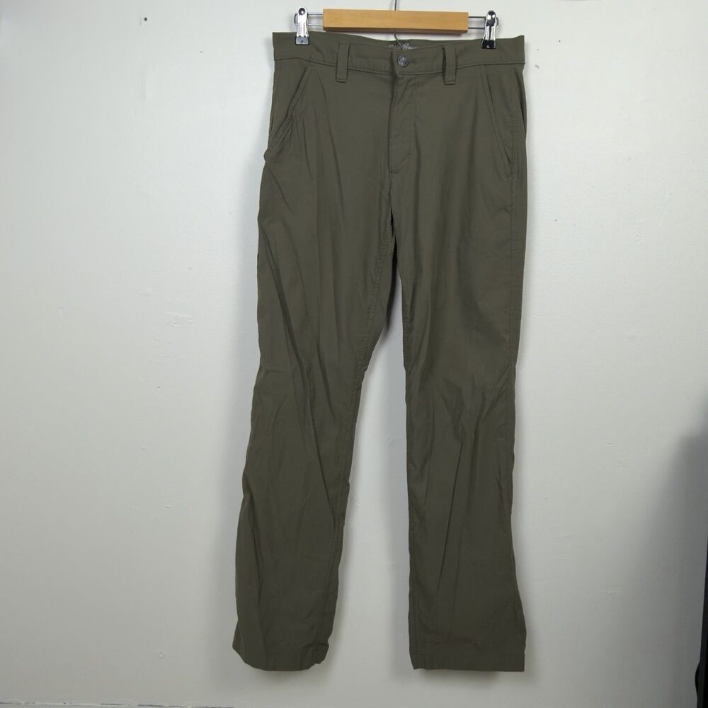 Eddie Bauer Travex Hiking Pants Men’s 32x30 Nylon Stretch 5 Pocket Wicking Green